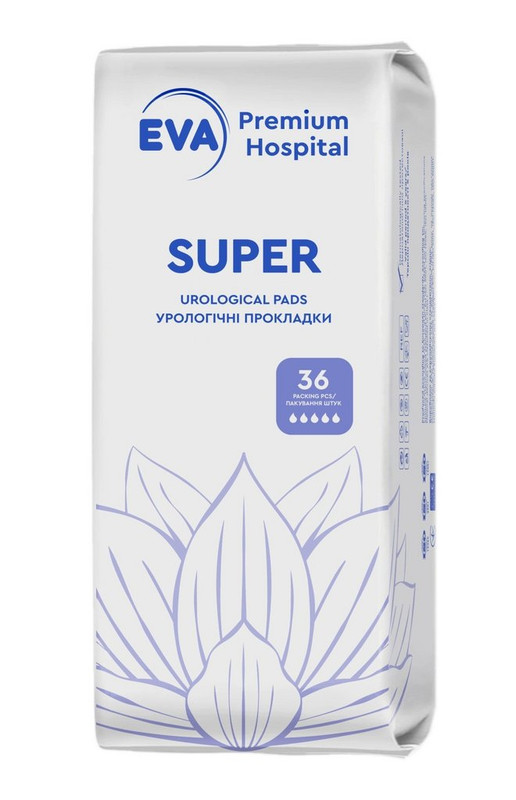 Урологічні прокладки EVA premium hospital Super 36 шт (4820546158788)